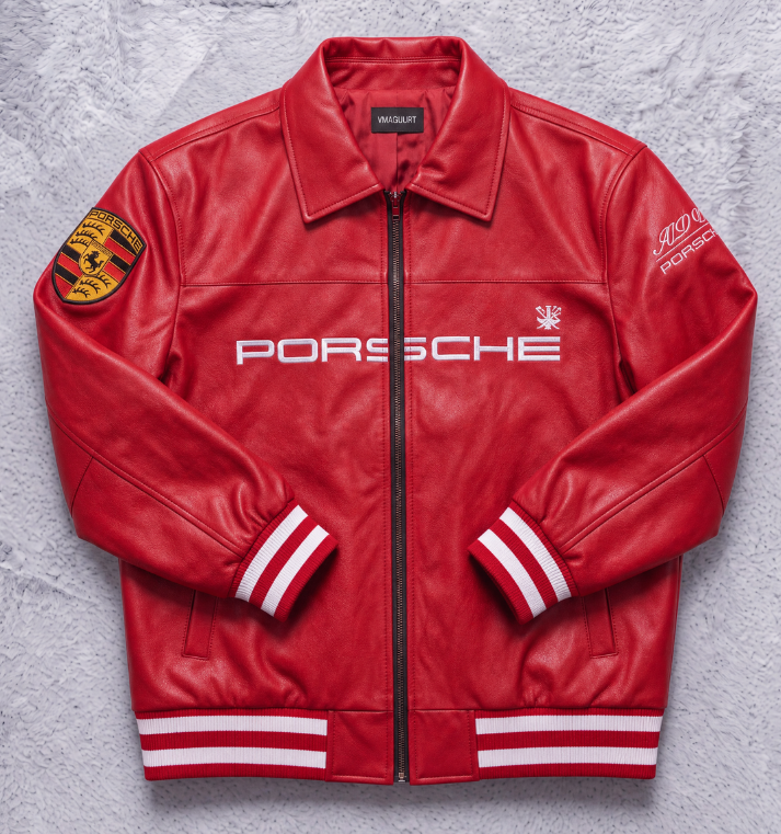 PORSCHE LEATHER JACKET RED